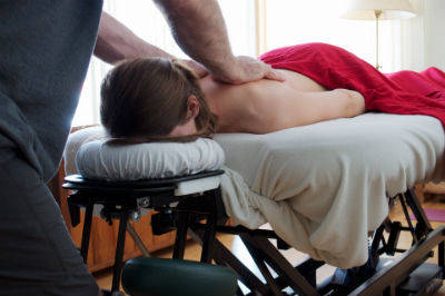 Patient being massaged